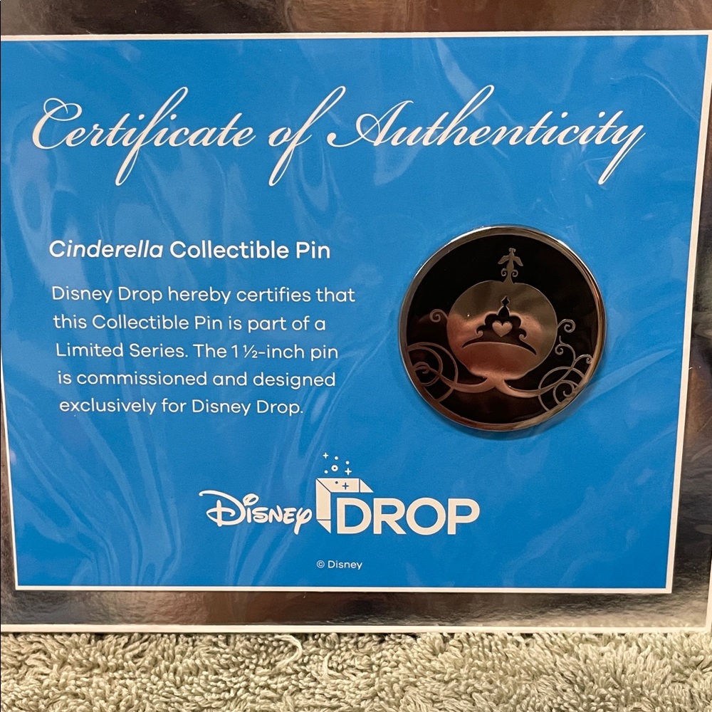 Disney Cinderella Black and Silver Limited Series Collectible Pin